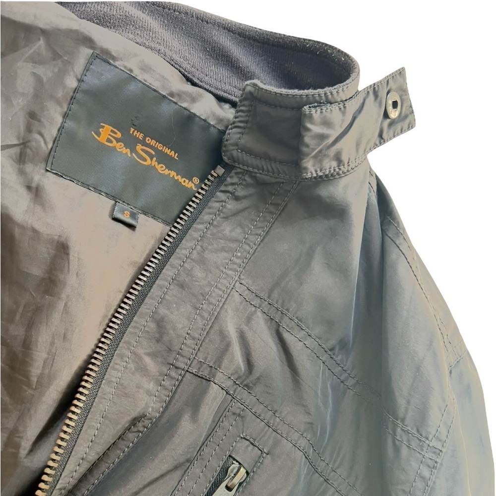 Vintage Ben Sherman Bomber Jacket Men’s S Olive Gray Mod Lightweight Full Zip